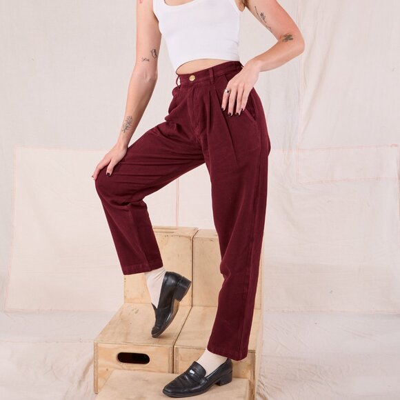 Big Bud Press Heritage Trousers in Red Wine Size Medium